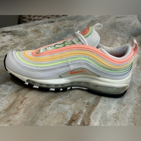 Women’s NIKE Air Max 97 Melon tint/Barely volt/Atomic pink. Size 5.5 - Picture 3 of 11